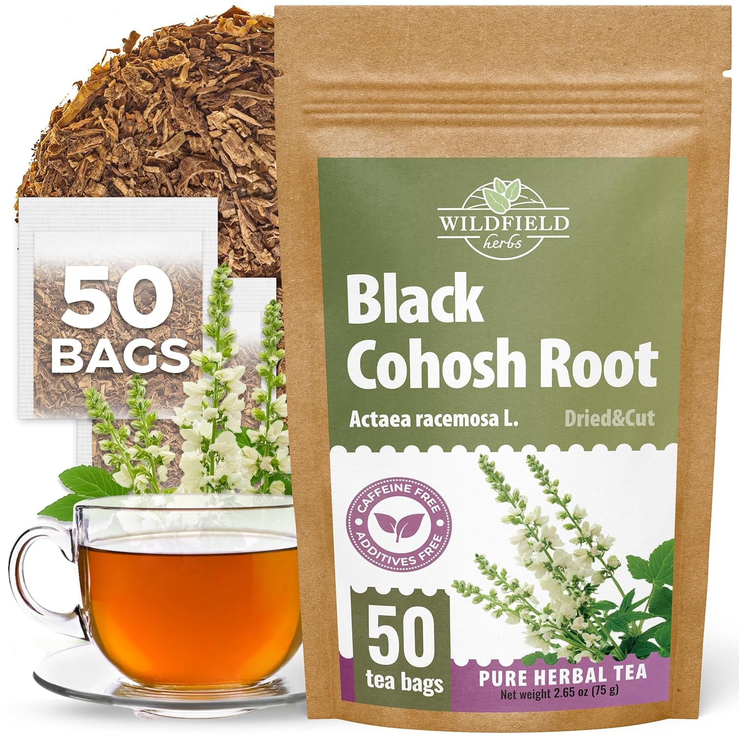 100 Bags Ginger Tea Bags Ginger Root Tea Dry Dried Herb (Zingiber Officinale) - 100 Count 1.5G Tea Bags Ginger Raíz De Jengibre TLBH