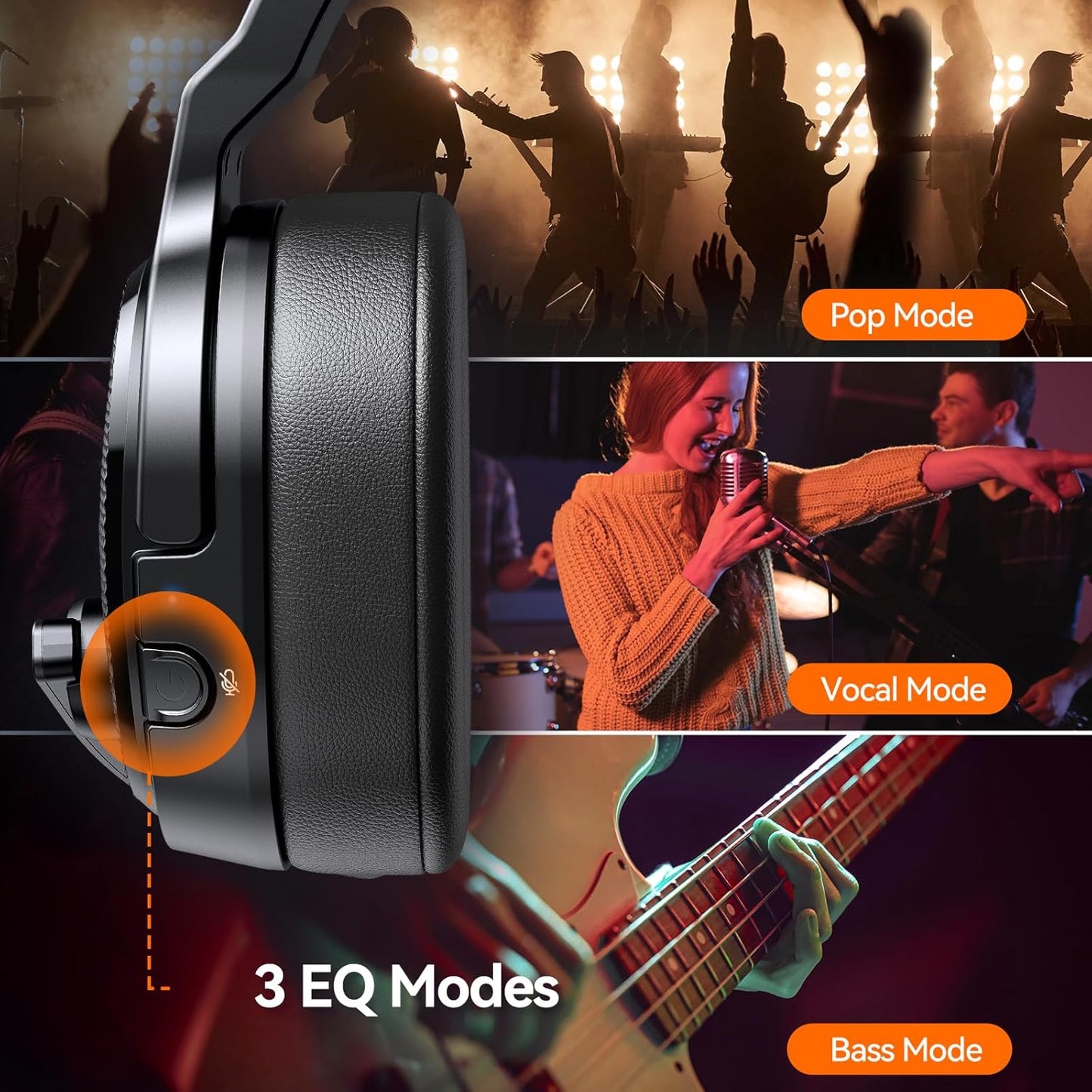 Bluetooth Trucker Headset, 40Hrs Single and Dual Ear Wireless Headset with Mic for Work Noise Cancelling, 3 EQ Music Modes Trucker Bluetooth Headset for PC, Drivers, Office, Call Center Work TRUCK DRIVER