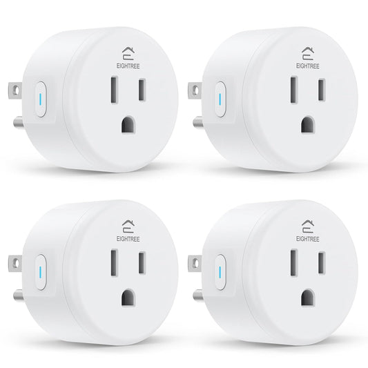 Smart Plug, Smart Home Wifi Outlet Works with Alexa & Google Home, Smart Socket with Remote Control & Timer Function, 2.4Ghz Wifi Only, 4 Packs