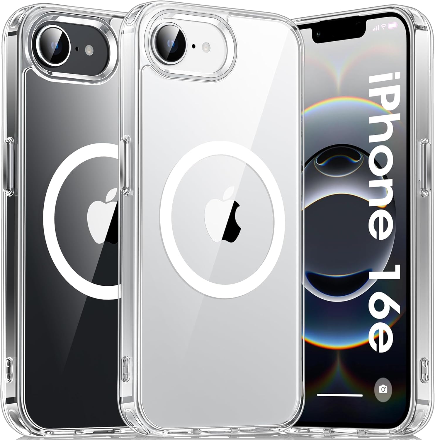 Magnetic for Iphone 16E Case 2025 [Anti-Yellowing] [12FT Military Drop Protection] [Fit for Magnetic Accessories] Sleek Anti-Scratch Case for Iphone 16E, 6.1-Inch, Clear