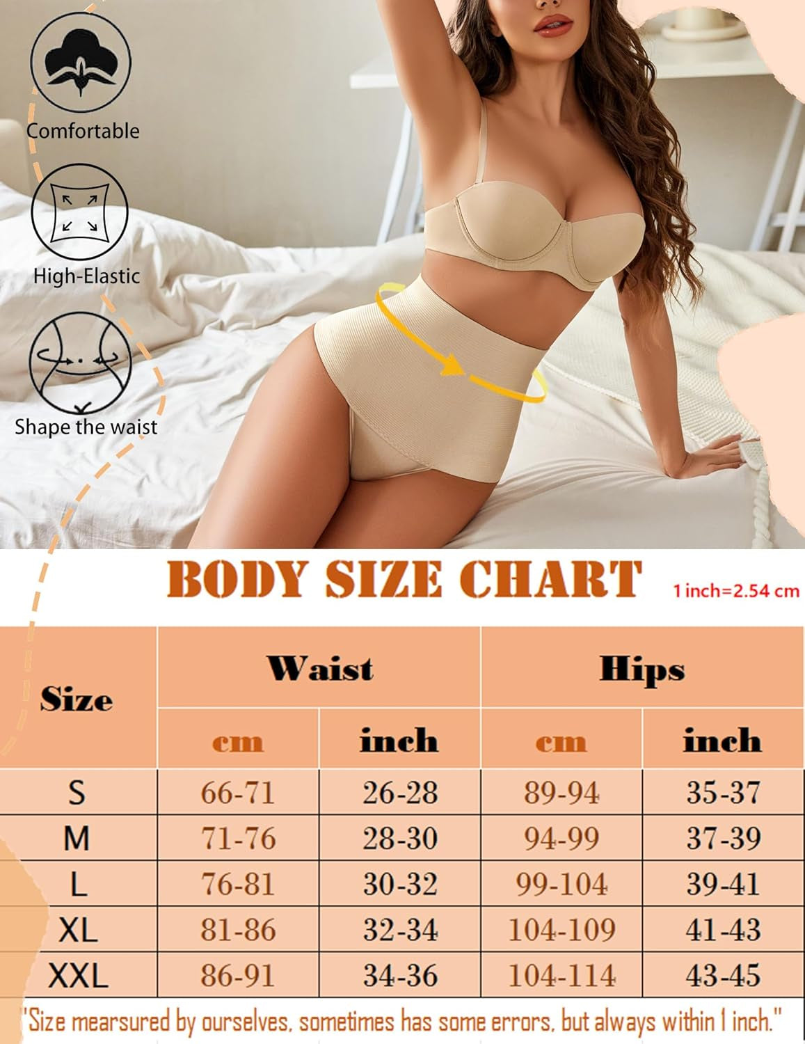Women'S Shapewear Tummy Control Thong Mid Waist Lightweight Shaping Underwear Panty Girdle Body Shaper Brief