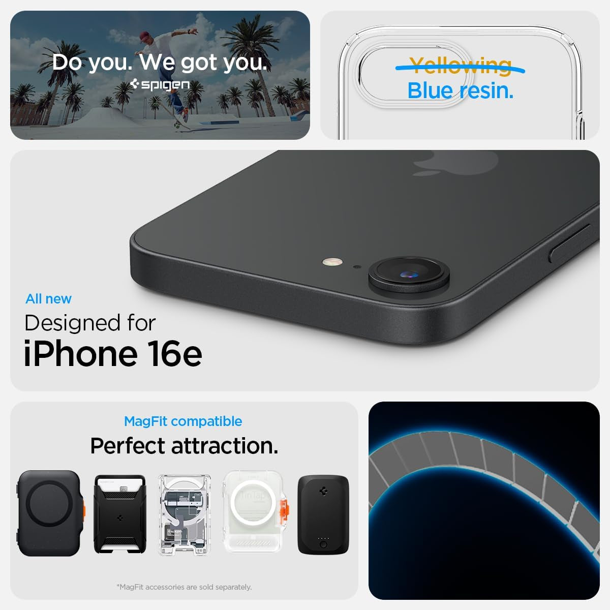 for Iphone 16E Case, Liquid Crystal Magfit [Compatible with Magsafe Accessories] [Military-Grade Protection] - Clear White