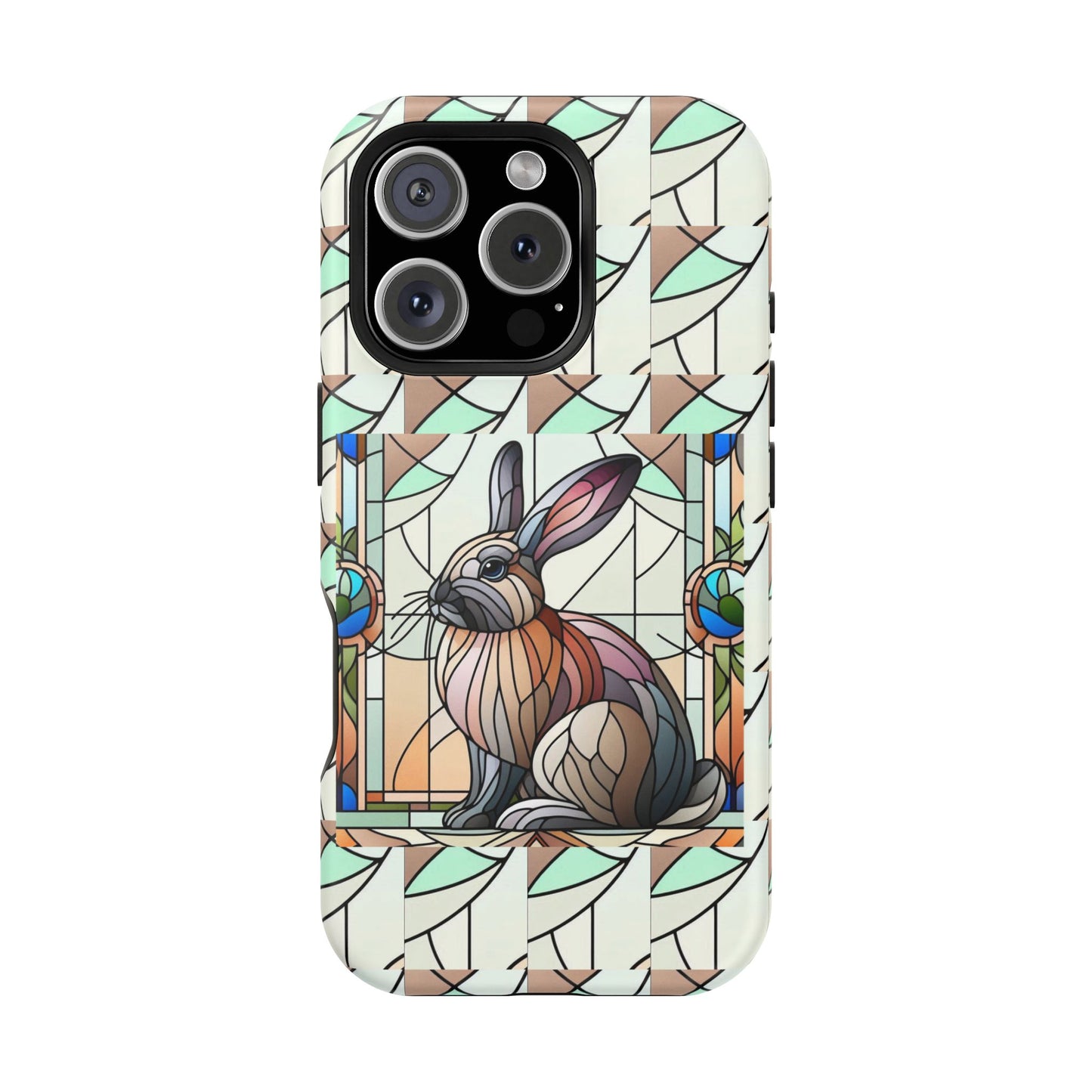 Flemish Giant Rabbit Animal Stained Glass Design Magnetic Tough Cases