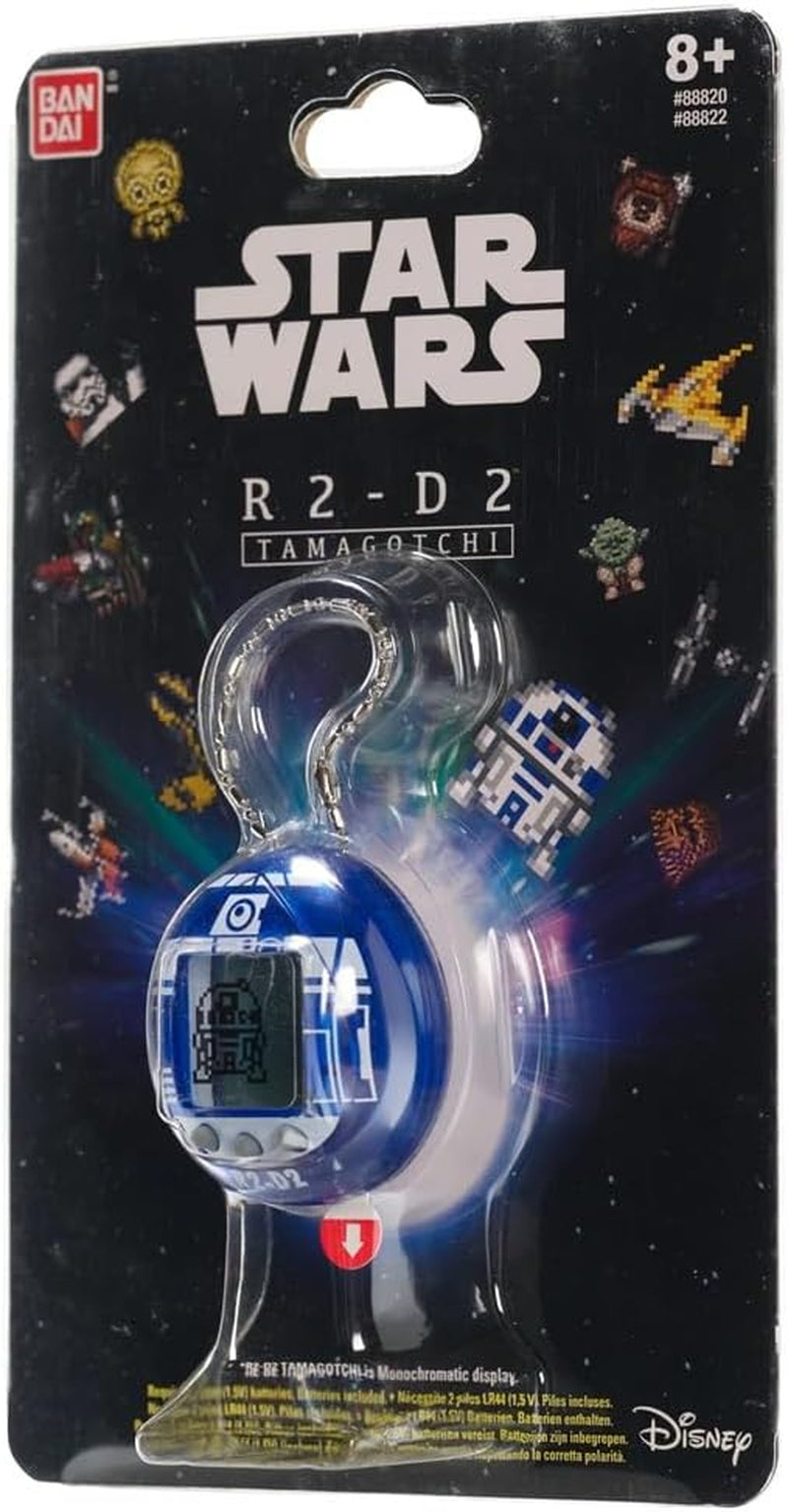 TAMAGOTCHI 88822 Star Wars R2D2 Virtual Pet Droid with Mini-Games, Animated Clips, Extra Modes and Key Chain, Multicolour BanUK