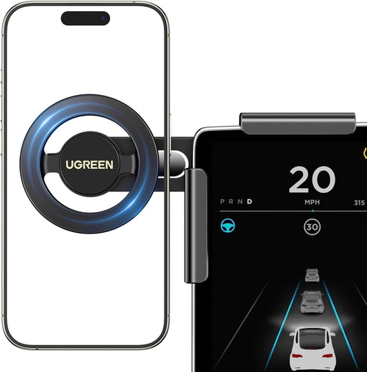 Phone Holder for Tesla Magsafe Strongest Magnet Power Magnetic Phone Mount Holder for Tesla Model 3 Y, Iphone Phone Mount Compatible with 2024 Iphone 16 15 14 13 plus Pro Max Series