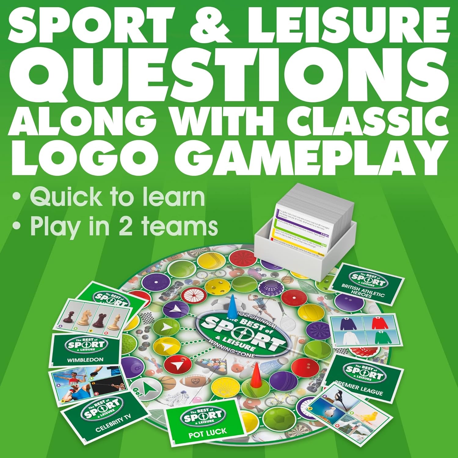 LOGO Best of Sport and Leisure Board Game, Board Game for Sports Fans, Family Games for Adults and the Whole Family, Suitable from 12 Years+, Multicoloured, T73294 UKUK