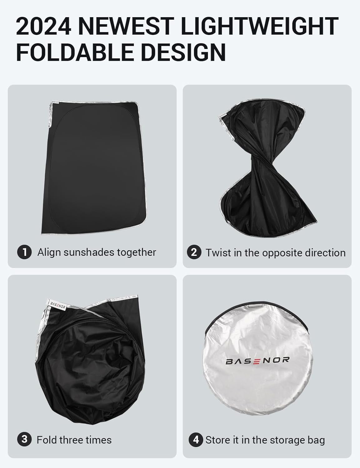 Newest for 2016-2024 Tesla Model Y Model 3 Windshield Sunshade Folding Front Window Sun Shade Full Cover, Heat UV Protection Visor Accessories (Fit 2024 Model 3 Highland)