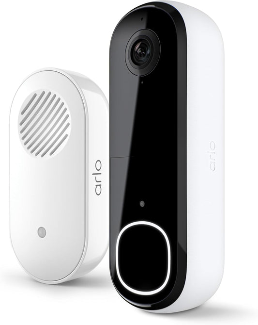 Video Doorbell 2K 2Nd Generation & Chime 2 Bundle, 2K HD Doorbell Camera, 2-Way Audio, Package Detection, Motion Detection and Alerts, Built-In Siren, Night Vision, AVDK4001-100CNS, White