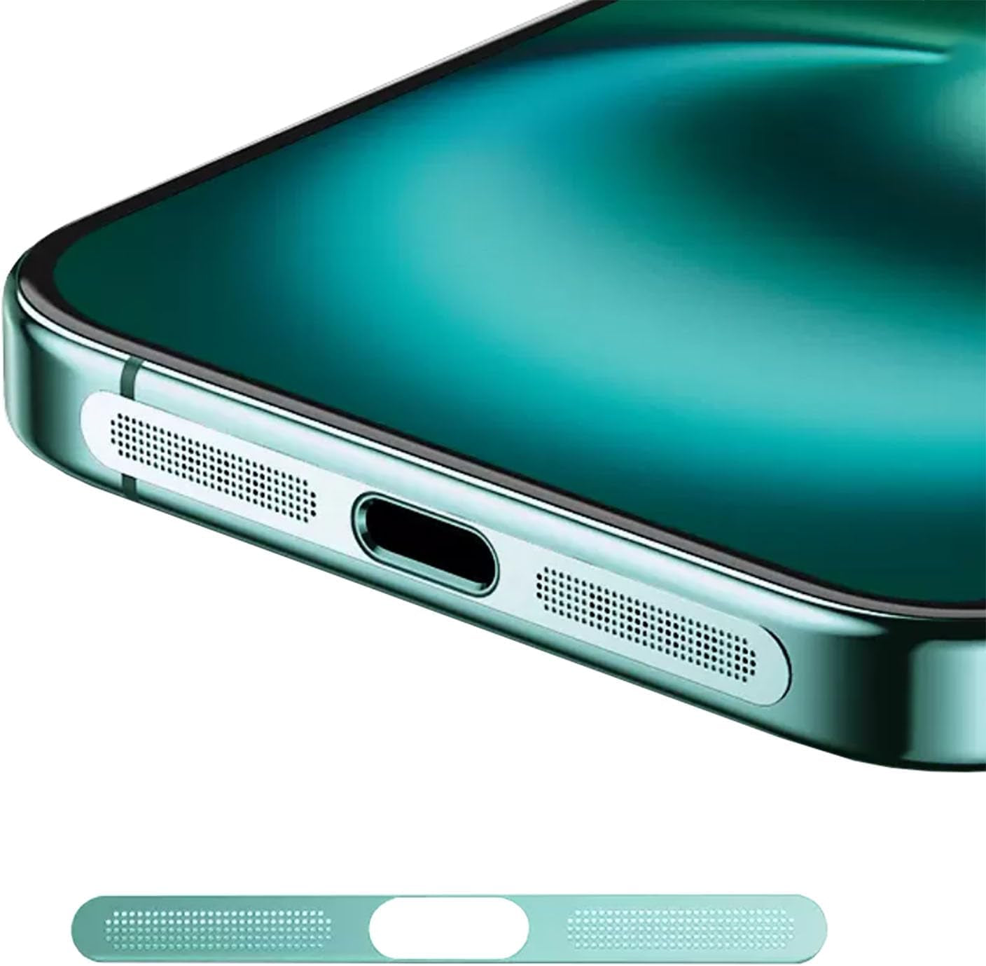 For Iphone 16 Pro / 16 Pro Max Earpiece Speaker Mesh anti Dust Proof Adhesive Cover - 5Pcs / Black