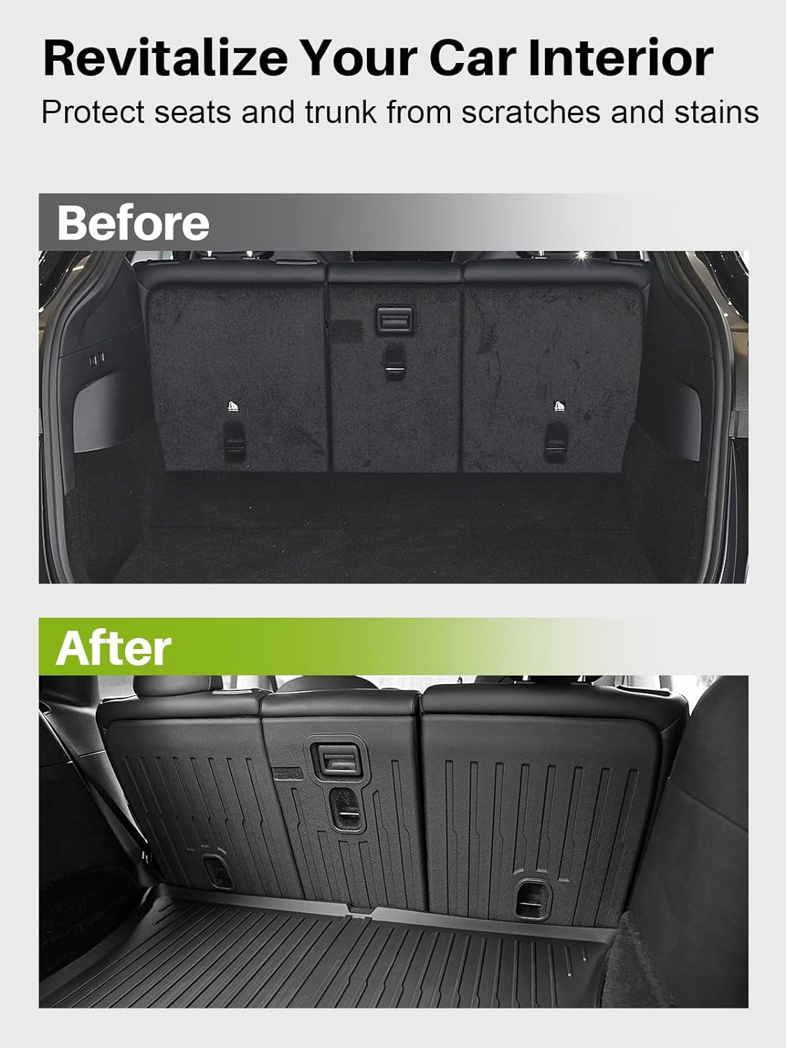 Tesla Model Y Floor Mats for 2025 2024 2023 2022 2021,  9PCS All Weather Full Set Cargo Liners Accessories, 3D TPE Odorless Floor Mat Trunk Frunk Rear Well Mats Custom for 5-Seater
