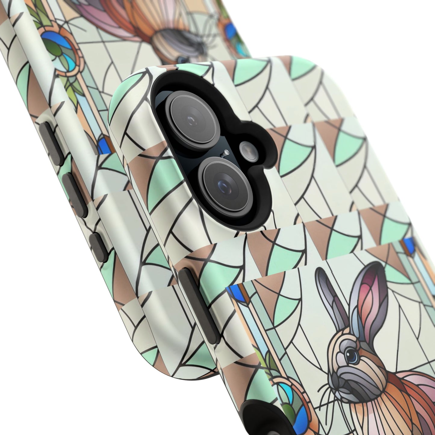 Flemish Giant Rabbit Animal Stained Glass Design Magnetic Tough Cases