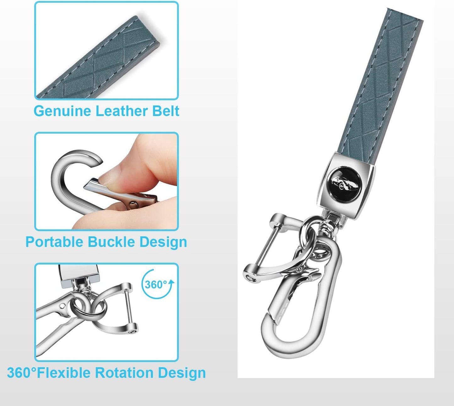 for Toyota Key Fob Cover with Keychain Suitable for Highlander RAV4 Camry Avalon C-HR Corolla GT86 Premium TPU Key Fob Case (Style 2-Blue)