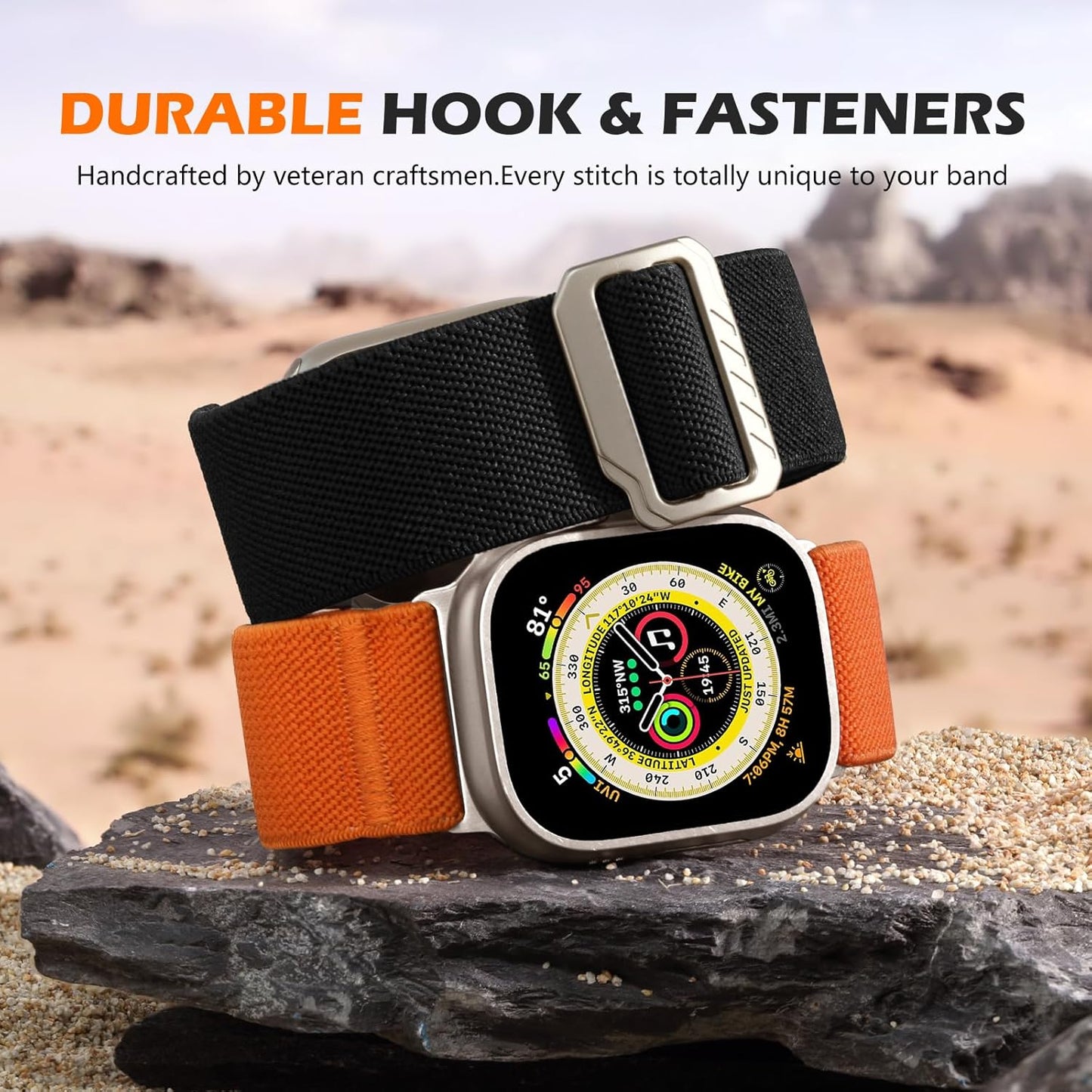 Elastic Sport Bands Compatible with Apple Watch Ultra 2 Band/Ultra Band 49Mm, Iwatch Series 10/9/8/7/6/5/4/3/2/1/SE 42Mm/44Mm/45Mm/46Mm/49Mm Stretchy Nylon Solo Loop Wide Replacement Strap Men Women