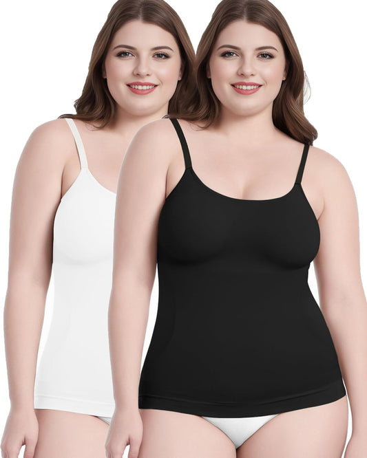 Women'S Shapewear Tummy Control Scoop Neck Camisole Tops for Women Seamless Compression Tank Top Regular and plus Size