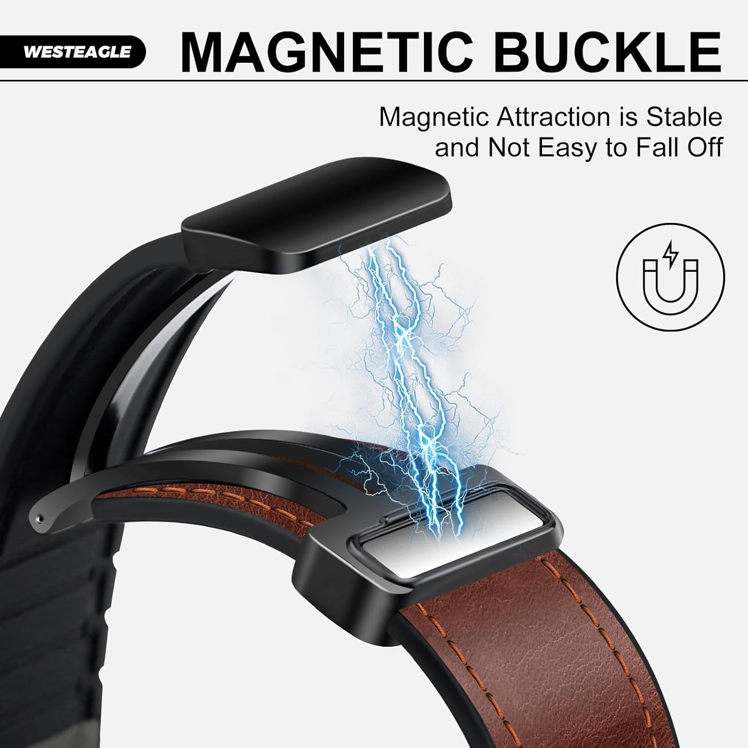 Magnetic Leather Bands Compatible and Rugged Nylon Band with Apple Watch Combination Set