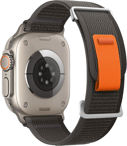 Trail Loop Nylon Band - Compatible with Apple Watch Ultra 2/Ultra Band 49Mm 45Mm 44Mm 42Mm for Men Women, Soft Braided Elastic Weave Sport Strap for Iwatch Ultra 2, Iwatch Ultra Series SE 9/8/7/6/5/4