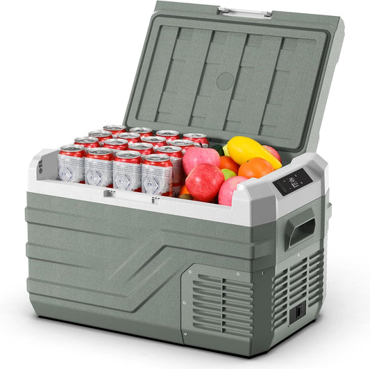 Car Refrigerator 12 Volt Refrigerator 28 Quart Portable Freezer 12V Car Fridge Portable Fridge Freezer 12/24V DC 110~240 Volt AC for Truck RV Camper SUV Electric Cooler for Camping -4℉-68℉ TRUCK DRIVER