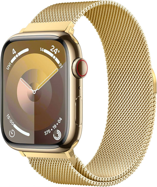 Original Stainless Steel Milanese Loop Compatible with Apple Watch Band 38Mm 40Mm 41Mm 42Mm 44Mm 45Mm 49Mm, Magnetic Clasp Replacement Band for Iwatch Series 9, Ultra 2, SE, Ultra, 8 7 6 5 4 3 2 1,