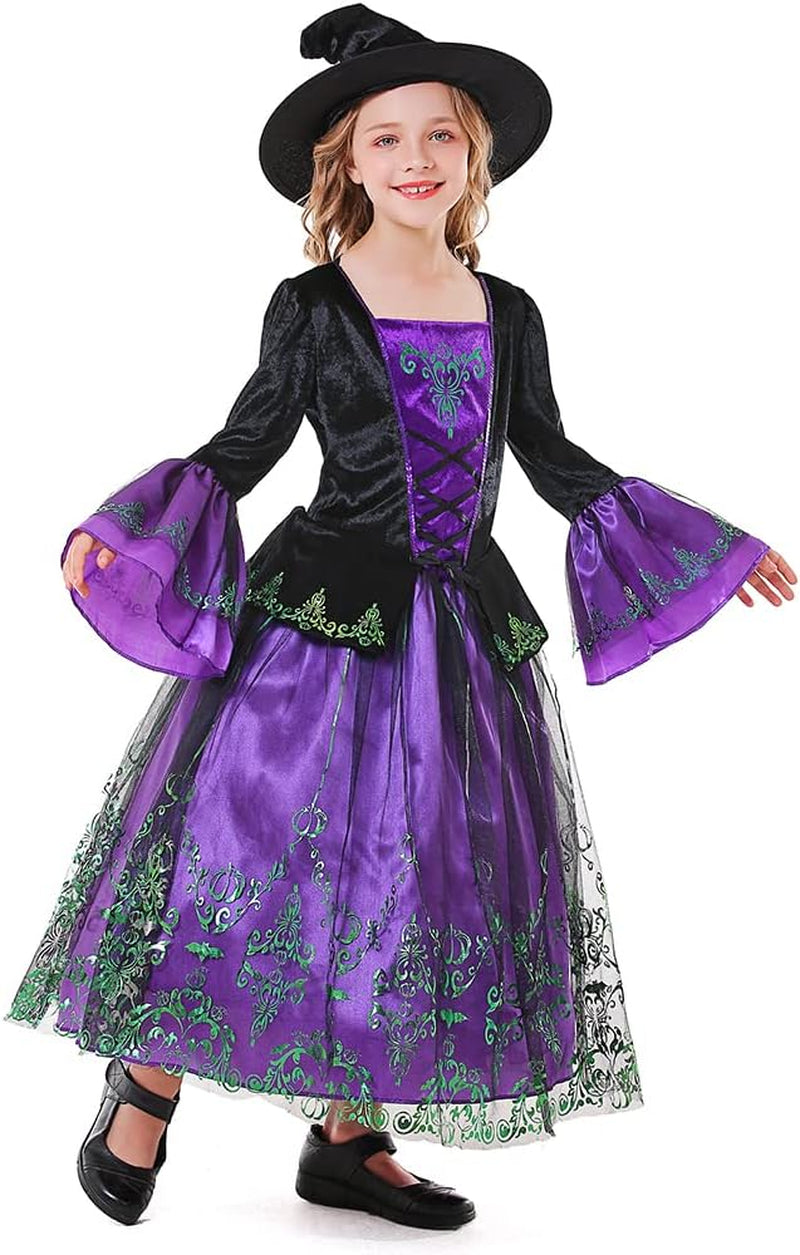 Kids Witch Costume for Girls Halloween Costumes,Halloween Costumes Witch Costume for Girls