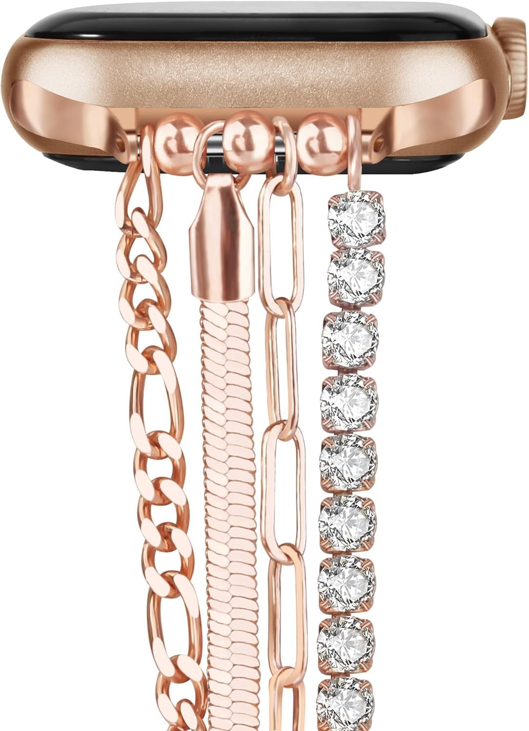 Chain Bracelet Compatible for Apple Watch Band, Women Fashion Slim Jewelry Dressy Iwatch Bands Series 10 9 8 7 SE 6 5 4 3 Series 2 1