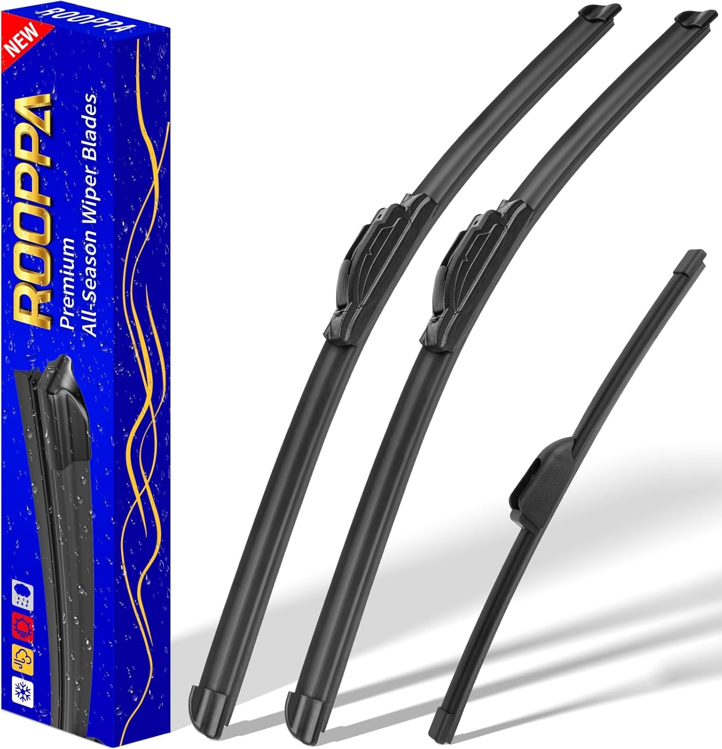 3 Wipers Replacement for 2012-2016 Honda CRV CR-V, Windshield Wiper Blades Original Equipment Replacement - 26"/16"/13" (Set of 3) U/J HOOK