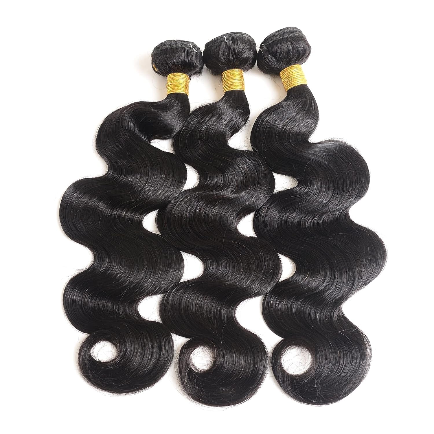 Human Hair Bundles Human Hair Body Wave 3 Bundles Human Hair 14 16 18 Inch Weave Bundles Human Hair 100% Unprocessed 12A Brazilian Hair Bundles Human Hair Extension for Black Women