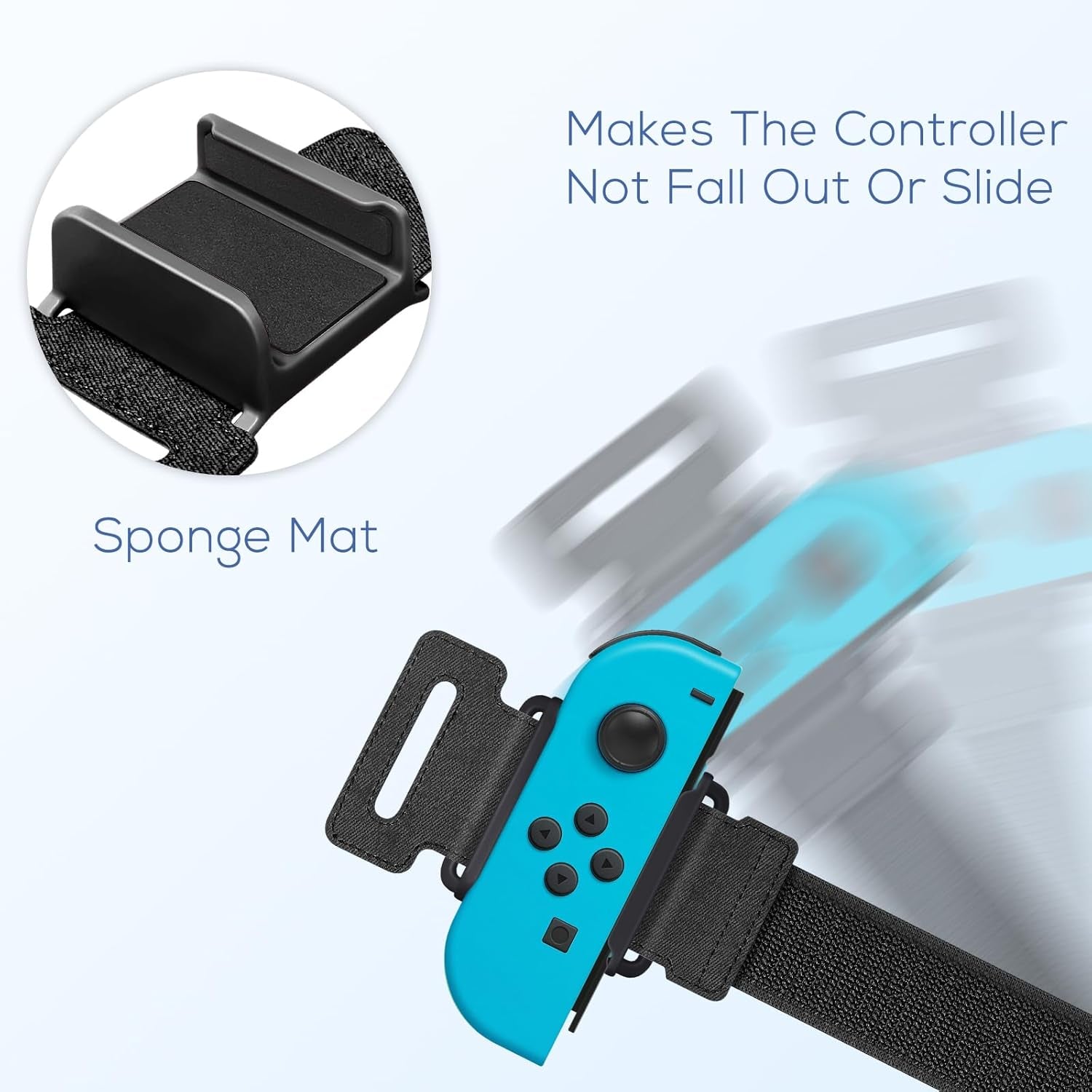 Wrist Bands for Nintendo Switch Just Dance 2025 2024 2023 & Zumba Burn It Up, Adjustable Elastic Straps for Switch & Switch OLED Joy Con Controller, 2 Pack Wristbands for Kid and Adult - Black