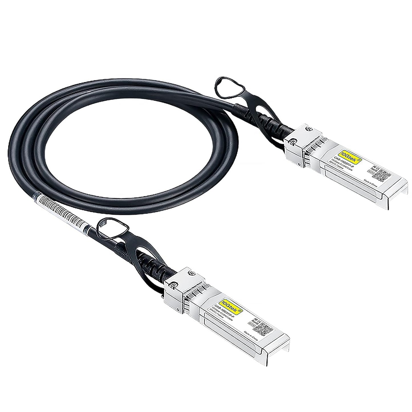 SFP+ DAC Twinax Cable - 10GBASE-CU Passive Direct Attach Copper SFP Cable for Cisco SFP-H10GB-CU2M, Ubiquiti Unifi UC-DAC-SFP+, Meraki, Fortinet, D-Link, 2-Meter(6.6Ft) | 0.25-12M Optional