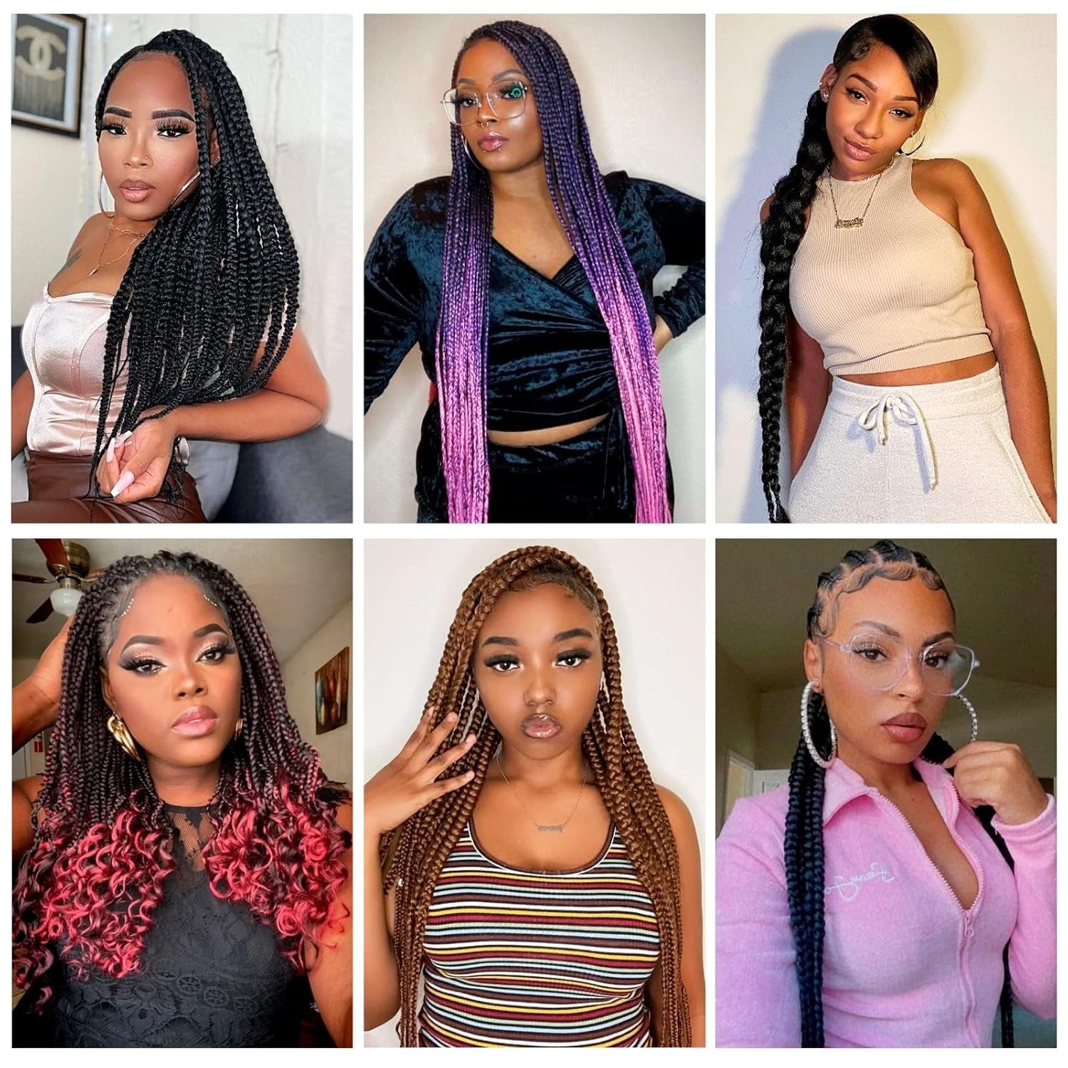 Pre-Stretched Braiding Hair - 16 Inch 8 Packs Off-White Super Long Braiding Hair for Twist or Box Braids, Yaki Texture Hot Water Setting Synthetic Braiding Hair Extensions (16 Inch, #613-8P)