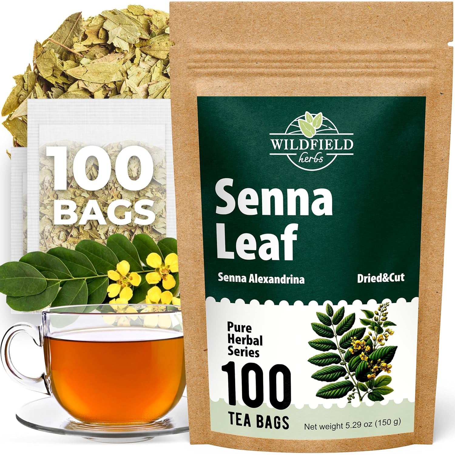 100 Bags Ginger Tea Bags Ginger Root Tea Dry Dried Herb (Zingiber Officinale) - 100 Count 1.5G Tea Bags Ginger Raíz De Jengibre TLBH