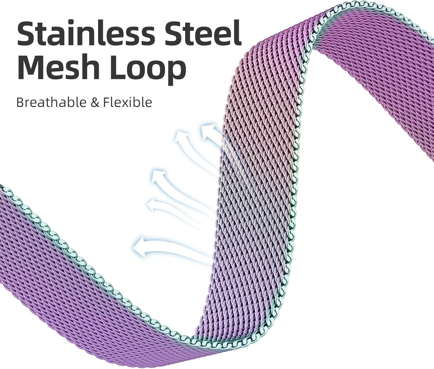 Slim Milanese Loop Compatible with Apple Watch Band 40Mm 41Mm 38Mm 42Mm 44Mm 45Mm 46Mm 49Mm Women, Thin Stainless Steel Mesh Loop Magnetic Wristbands for Iwatch SE Series 10 9 8 7 6 5 4 3 2 1