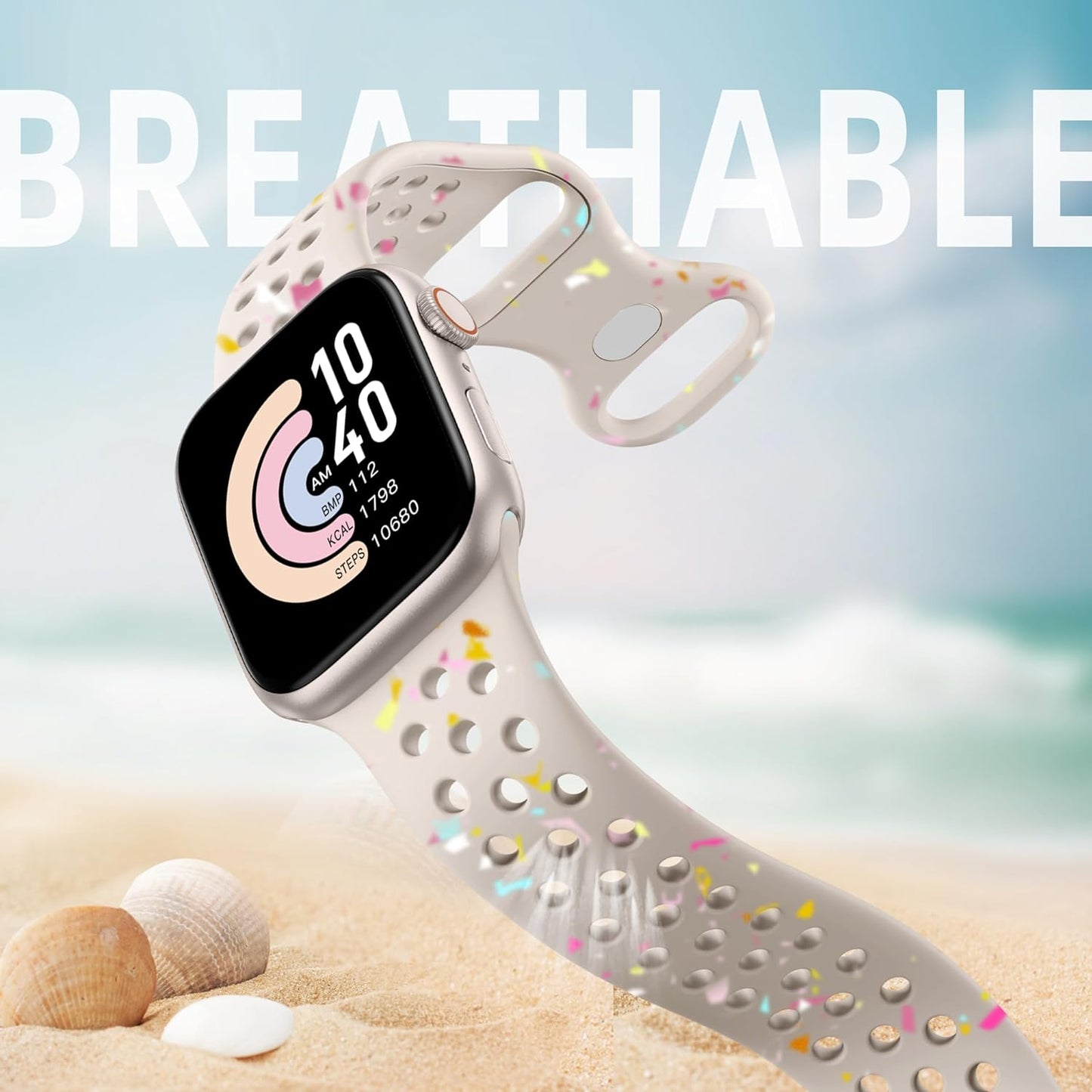 Nature Friendly Strap Compatible with Apple Watch Bands for Women Men 40Mm 38Mm 44Mm 42Mm 41Mm 45Mm 49Mm, Breathable Sport Replacement for Iwatch Bands Compatible for Ultra 2 Series 9 8 7 6 5 4 3 SE
