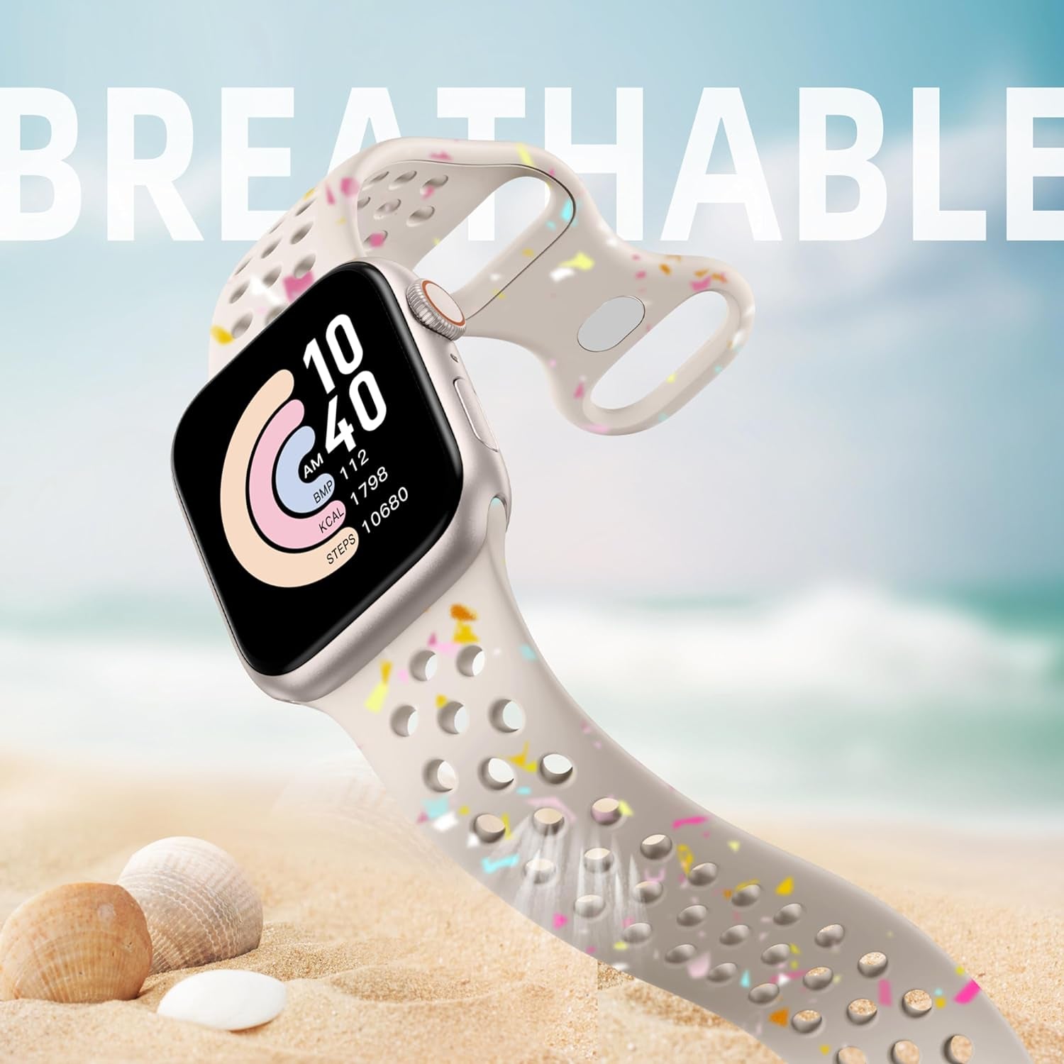 Nature Friendly Strap Compatible with Apple Watch Bands for Women Men 40Mm 38Mm 44Mm 42Mm 41Mm 45Mm 49Mm, Breathable Sport Replacement for Iwatch Bands Compatible for Ultra 2 Series 9 8 7 6 5 4 3 SE
