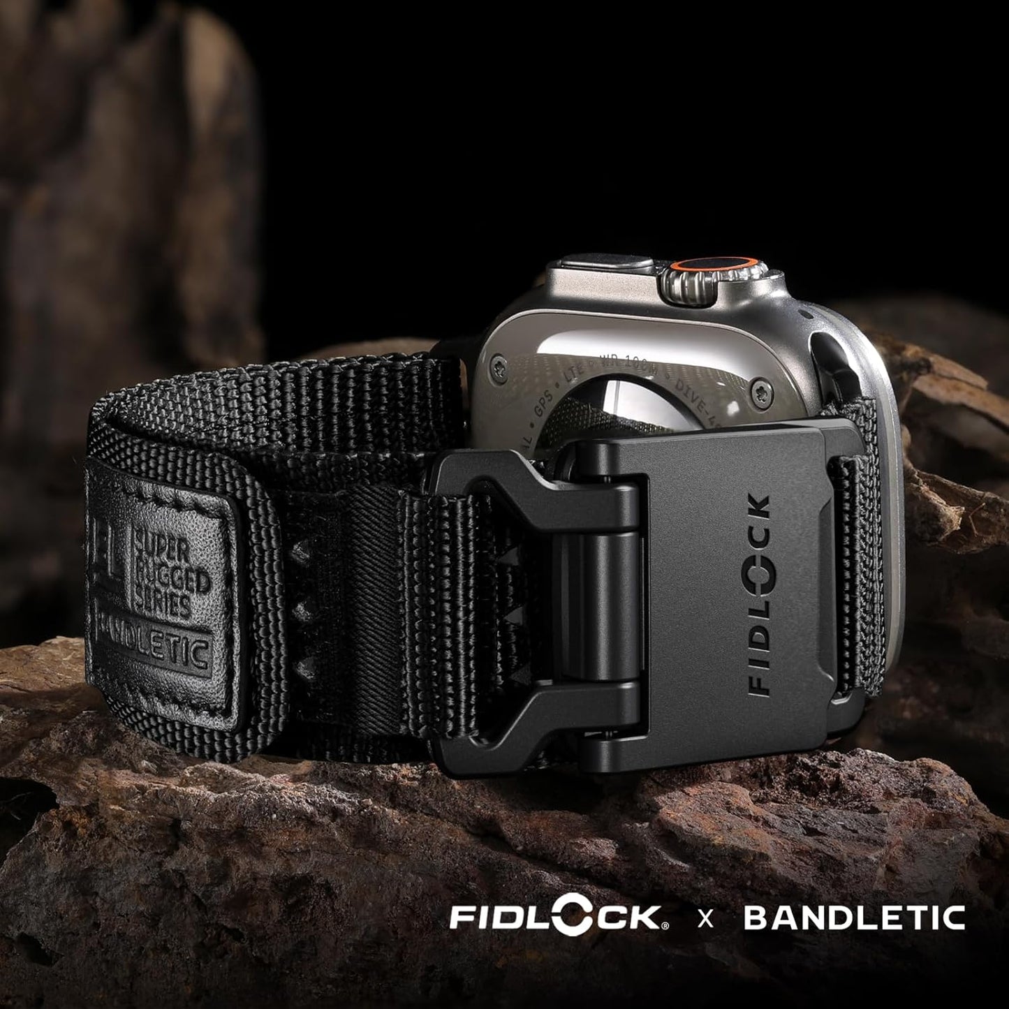 R-Nylon Fidlock Magnetic Buckle Band and Black Magnetic Watchband for Apple Watch Ultra 2 Band