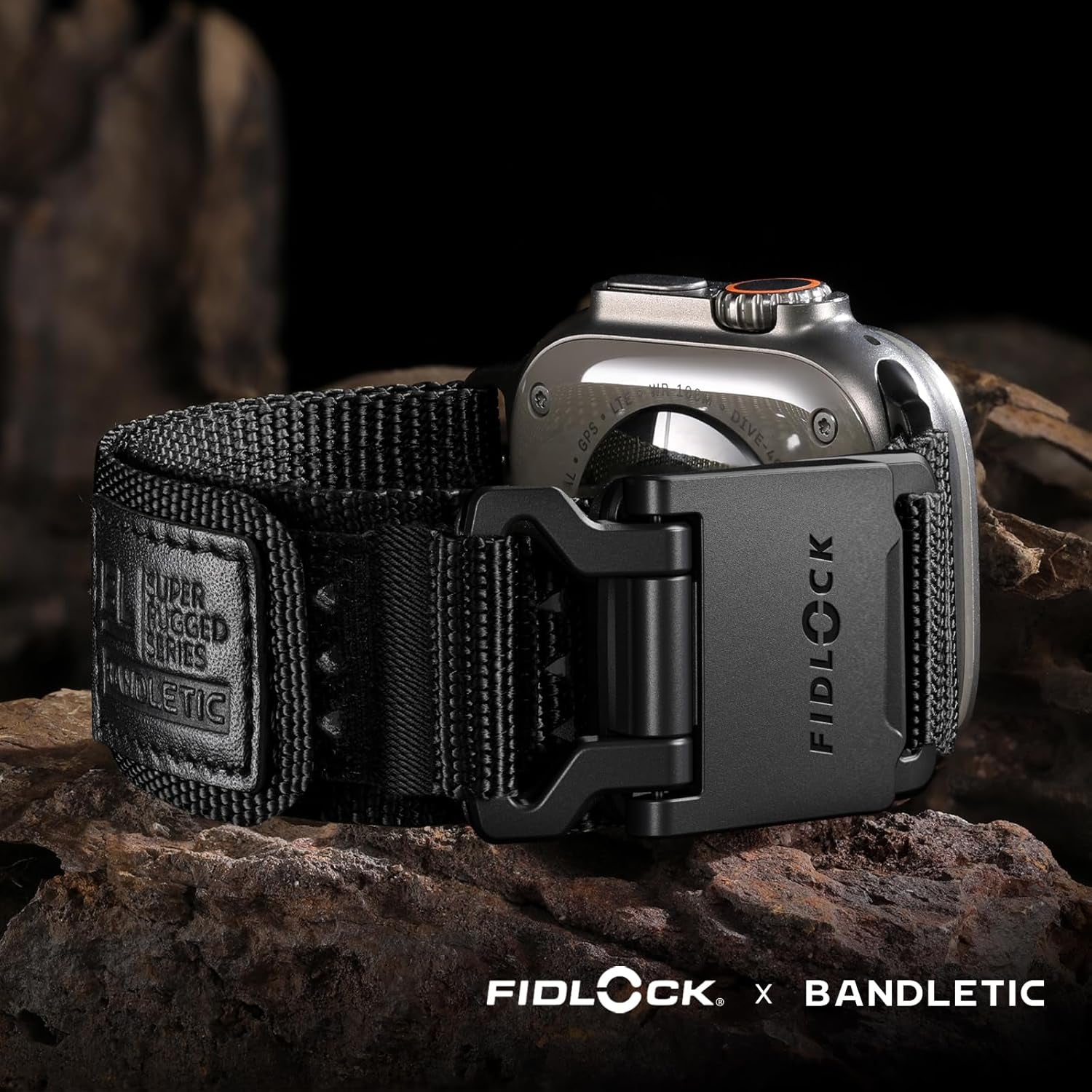 R-Nylon Fidlock Magnetic Buckle Band and Black Magnetic Watchband for Apple Watch Ultra 2 Band