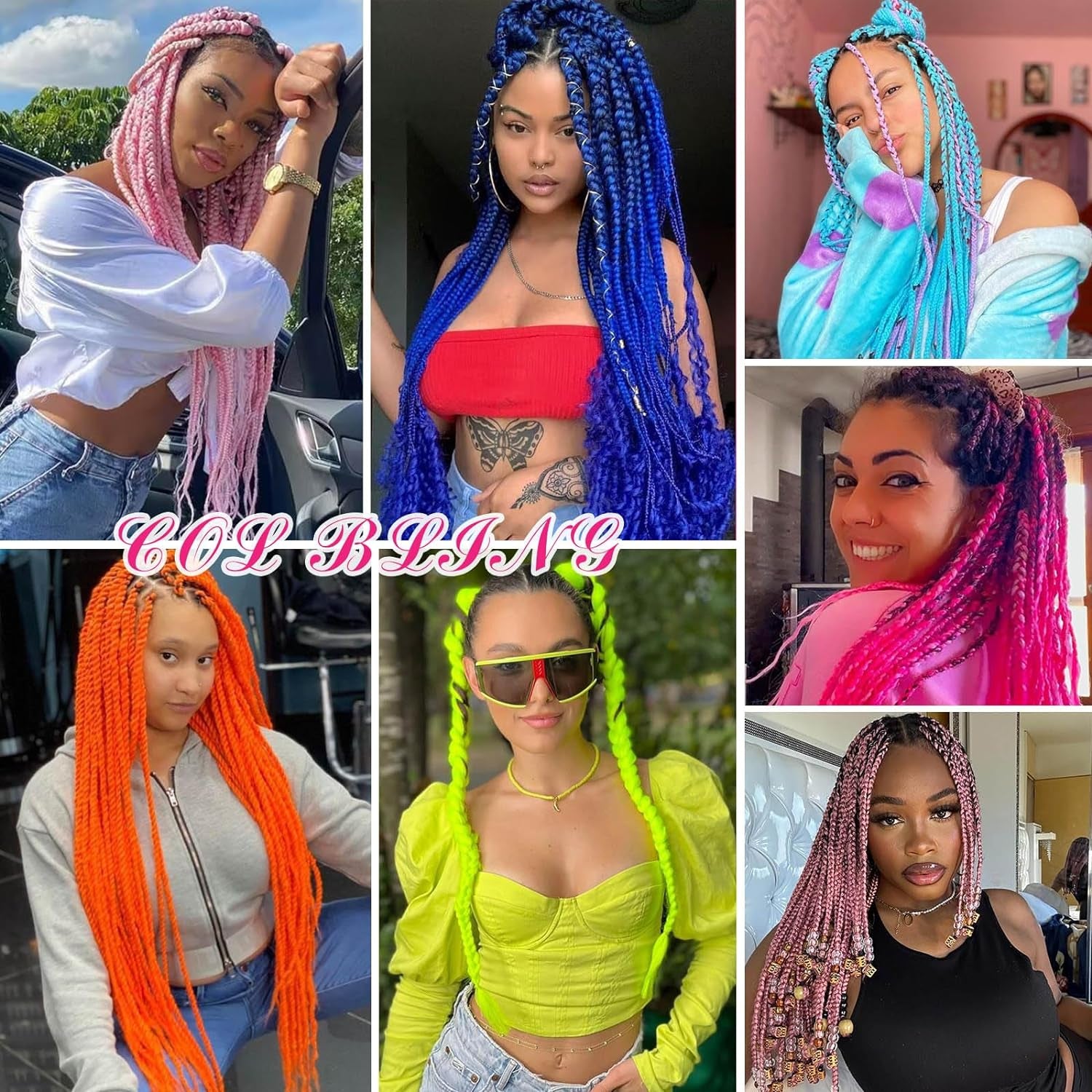 Blue Braiding Hair Pre Stretched, 28 Inch Long Braid Hair Extensions for Women, Box Braids Hair Yaki Texture, Professional Synthetic, Softness, Knotless Easy to Install