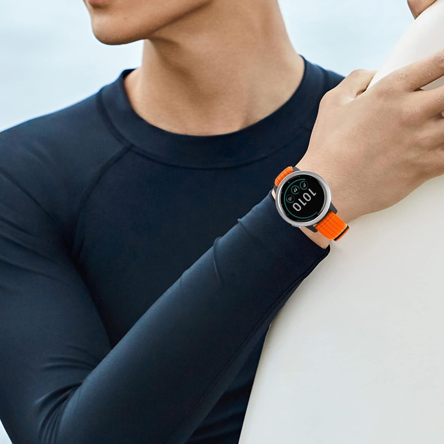 Compatible with Garmin Vivoactive 4 Band, 22Mm Soft Silicone Watch Band for Active/Samsung Galaxy Watch 46 Mm/Gear S3 Frontier/S3 Classic/Huawei Watch Gt2/Ticwatch Pro S2/E2 Smartwatches