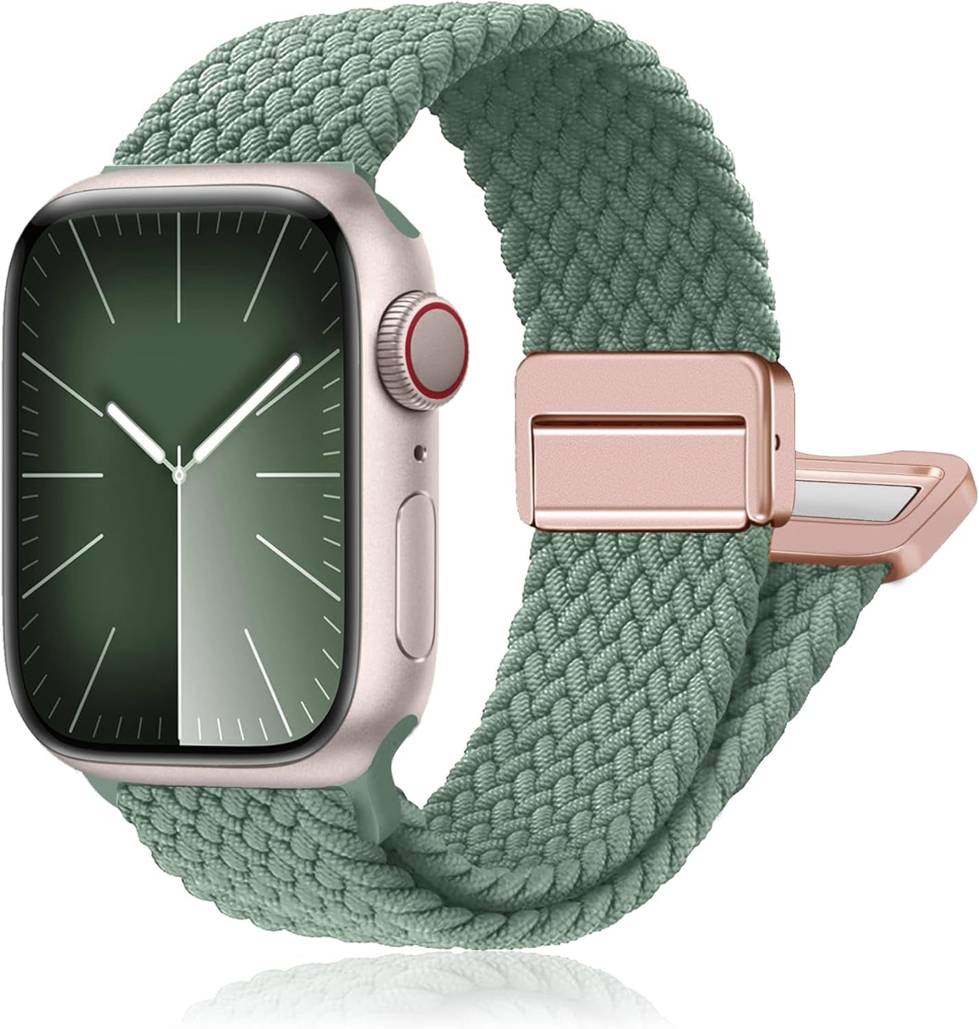 Magnetic Braided Stretchy Loop - Compatible with Apple Watch Band 42Mm 46Mm 40Mm 41Mm 44Mm 45Mm 38Mm Ultra/2 49Mm Women Men,Elastic Woven Fabric Nylon Strap for Iwatch Ultra Series 10 9 8 7 6 5 4 3 SE