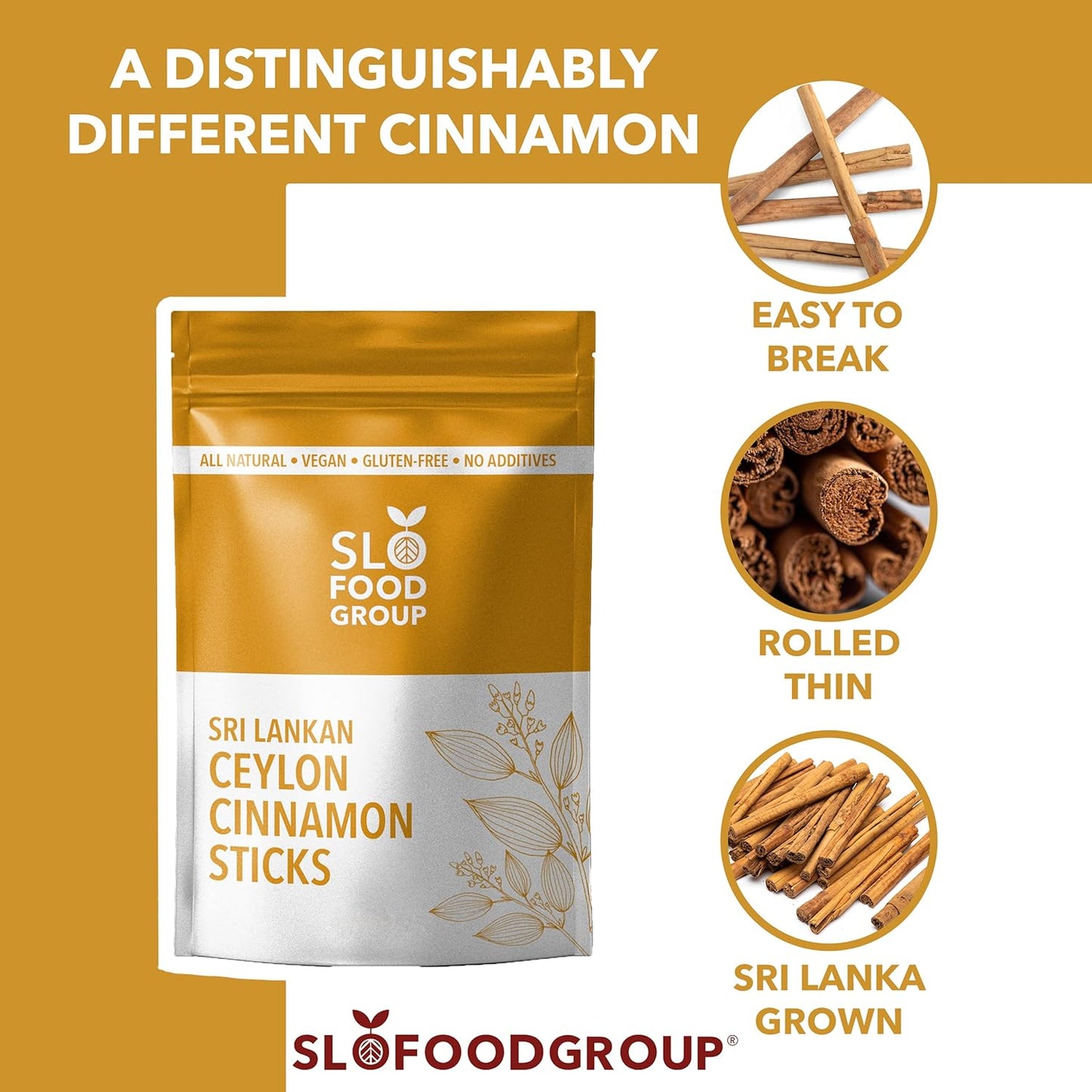 -Ceylon Cinnamon Sticks - 1 Lb - Pure Ceylon Cinnamon Quills -5 Inch Cut Cinnamon Spice from Sri Lanka, True Cinnamon - Cinnamomum Verum TLBH