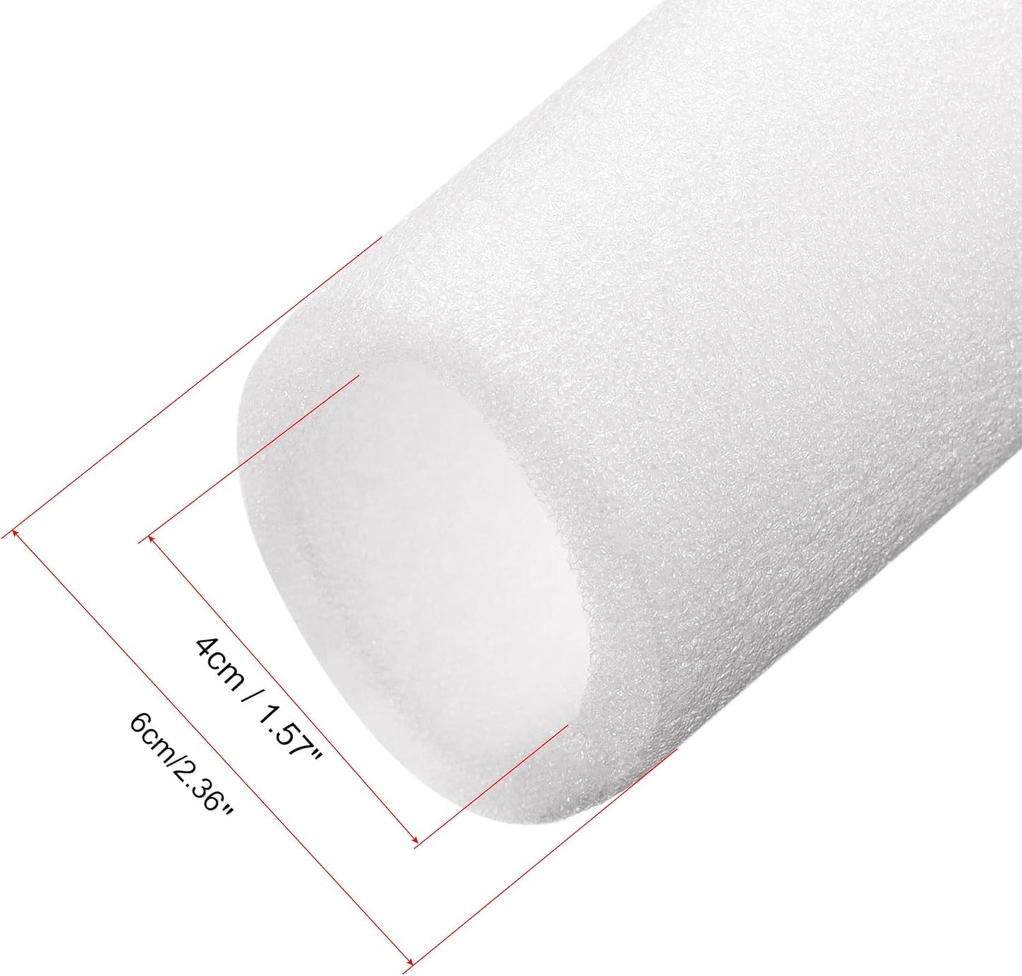 Foam Tube Pipe Insulation Freeze Protection Cover 3.28 Ft Length 1.57In ID 2.36In OD Pipe Insulation Kits White 1 Pack