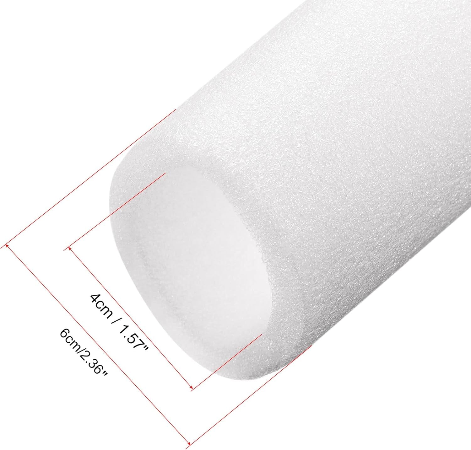 Foam Tube Pipe Insulation Freeze Protection Cover 3.28 Ft Length 1.57In ID 2.36In OD Pipe Insulation Kits White 1 Pack