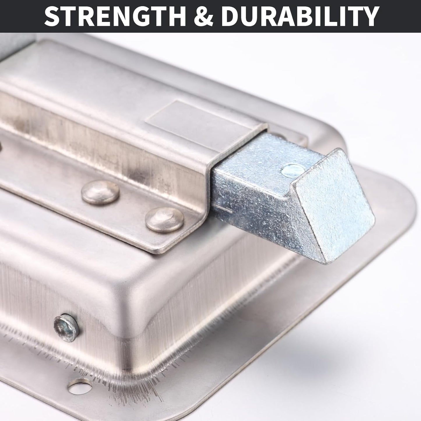 Stainless Steel Truck Tool Box Lock, Paddle Latch Replacement Lock for Truck Box, Toolbox Handle Trailer Door Latch RV Camper Electrical Cabinet, 5.85" L X 4.25" W with Key TRUCK DRIVER