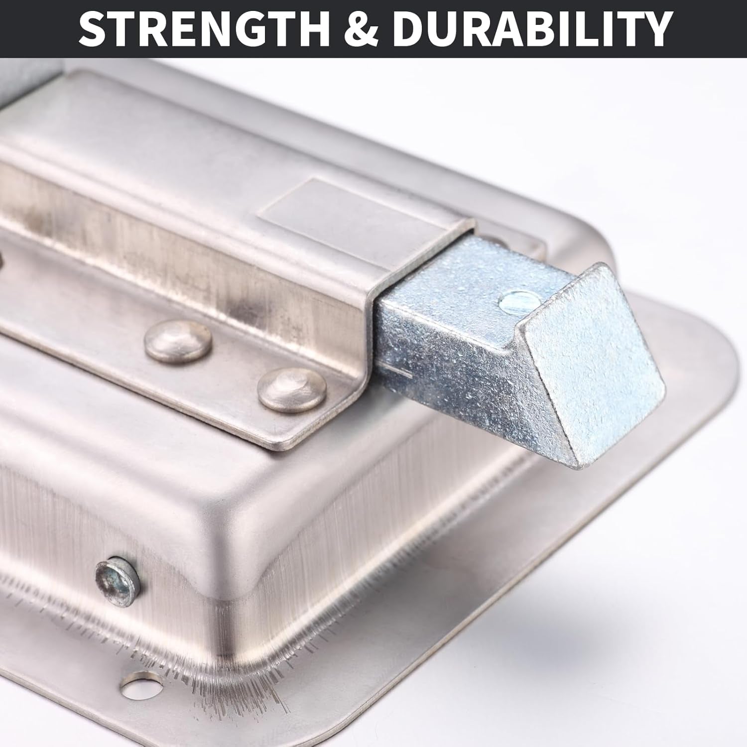 Stainless Steel Truck Tool Box Lock, Paddle Latch Replacement Lock for Truck Box, Toolbox Handle Trailer Door Latch RV Camper Electrical Cabinet, 5.85" L X 4.25" W with Key TRUCK DRIVER