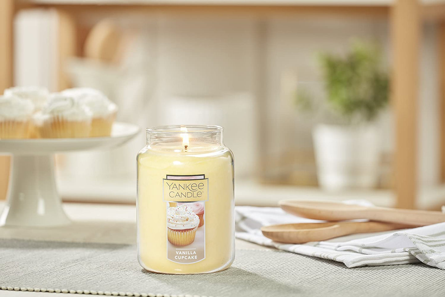 Vanilla Cupcake Scented Classic 22Oz Large Jar Single Wick Candle, over 110 Hours of Burn Time, Ideal for Creating Relaxing Ambience & Holiday Gifting