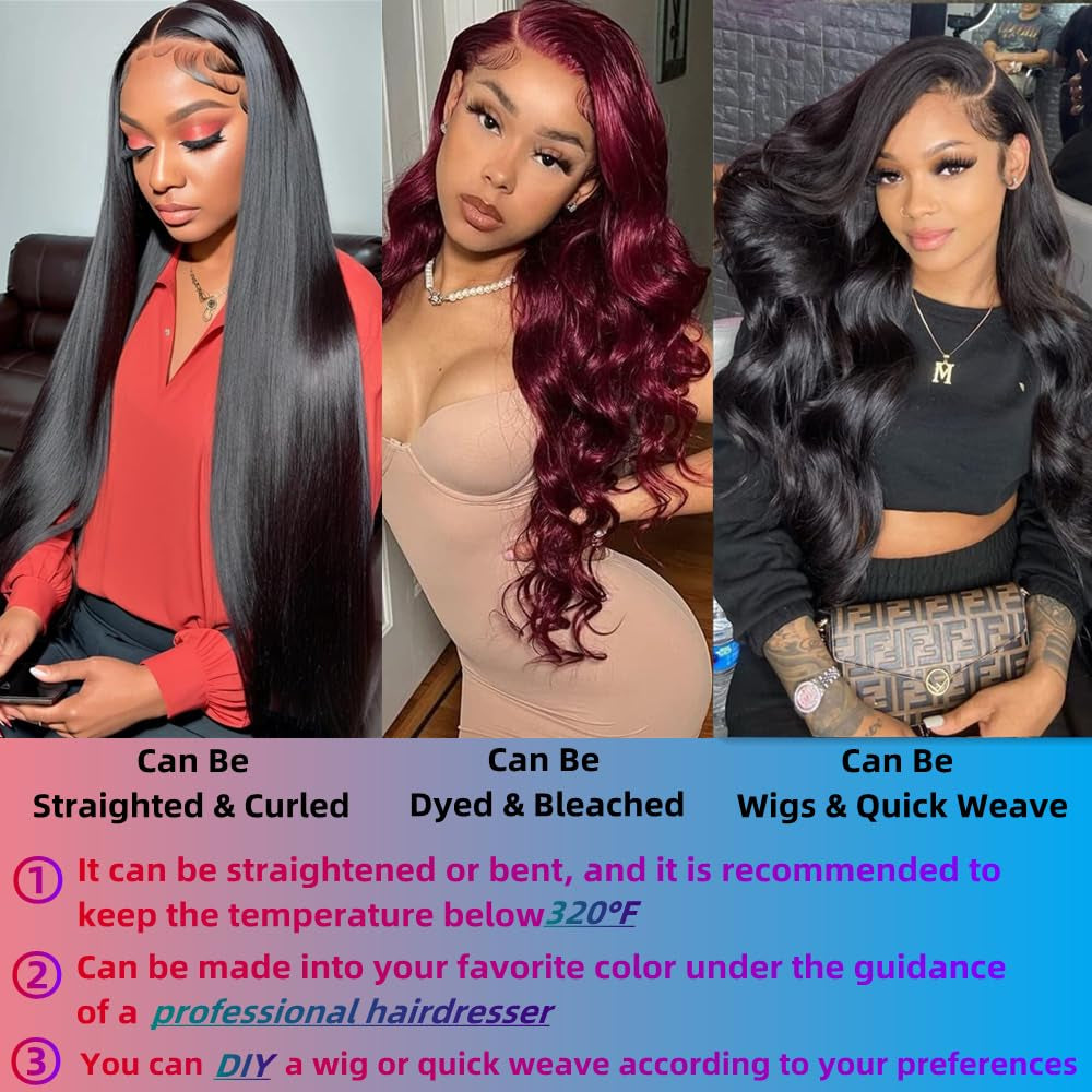 Human Hair Bundles 16 18 20 22 Inch Body Wave Bundles Human Hair 12A 100% Unprocessed Brazilian Virgin Hair Weave 4 Bundles Deals Human Hair Natural Black Color (Body Wave 4Pcs, 16 18 20 22)