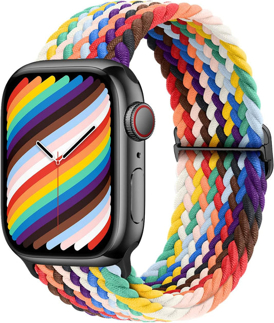 Braided Stretchy Band Compatible with Apple Watch Band 38Mm 40Mm 41Mm 42Mm 44Mm 45Mm 49Mm Women Men, Loop Wristband Compatible with Iwatch Ultra 8 7 6 5 4 3 2 1 SE