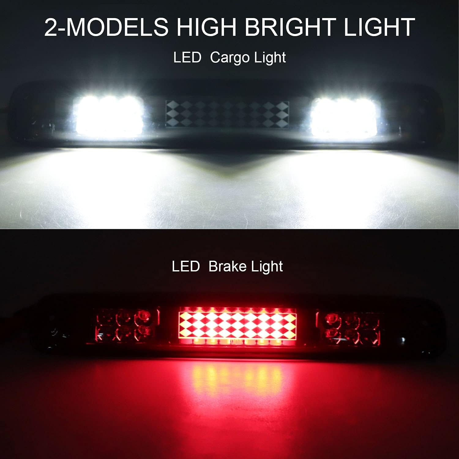 LED Third 3Rd Brake Light for 1999-2007 Chevy Silverado GMC Sierra 1500 2500 3500 HD Classic, Rear Cargo Lamp High Mount Stop Light