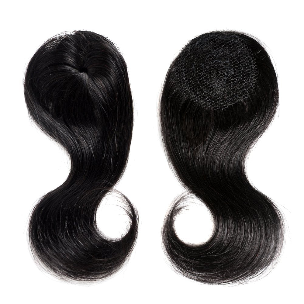 Hair Beauty Short Brazilian Virgin Hair Body Wave 6Pcs Bundles with Closure 8Inch Bob Weave Human Hair with Closure Short Hair Extensions Natural Black (8 Inch (Pack of 6), 1B)