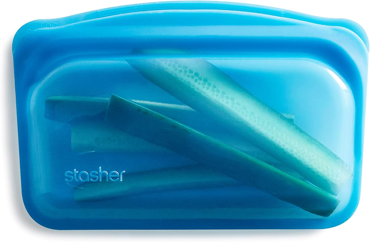 Platinum Silicone Food Grade Reusable Storage Bag, Clear (Snack) | Reduce Single-Use Plastic | Cook, Store, Sous Vide, or Freeze | Leakproof, Dishwasher-Safe, Eco-Friendly | 12 Oz