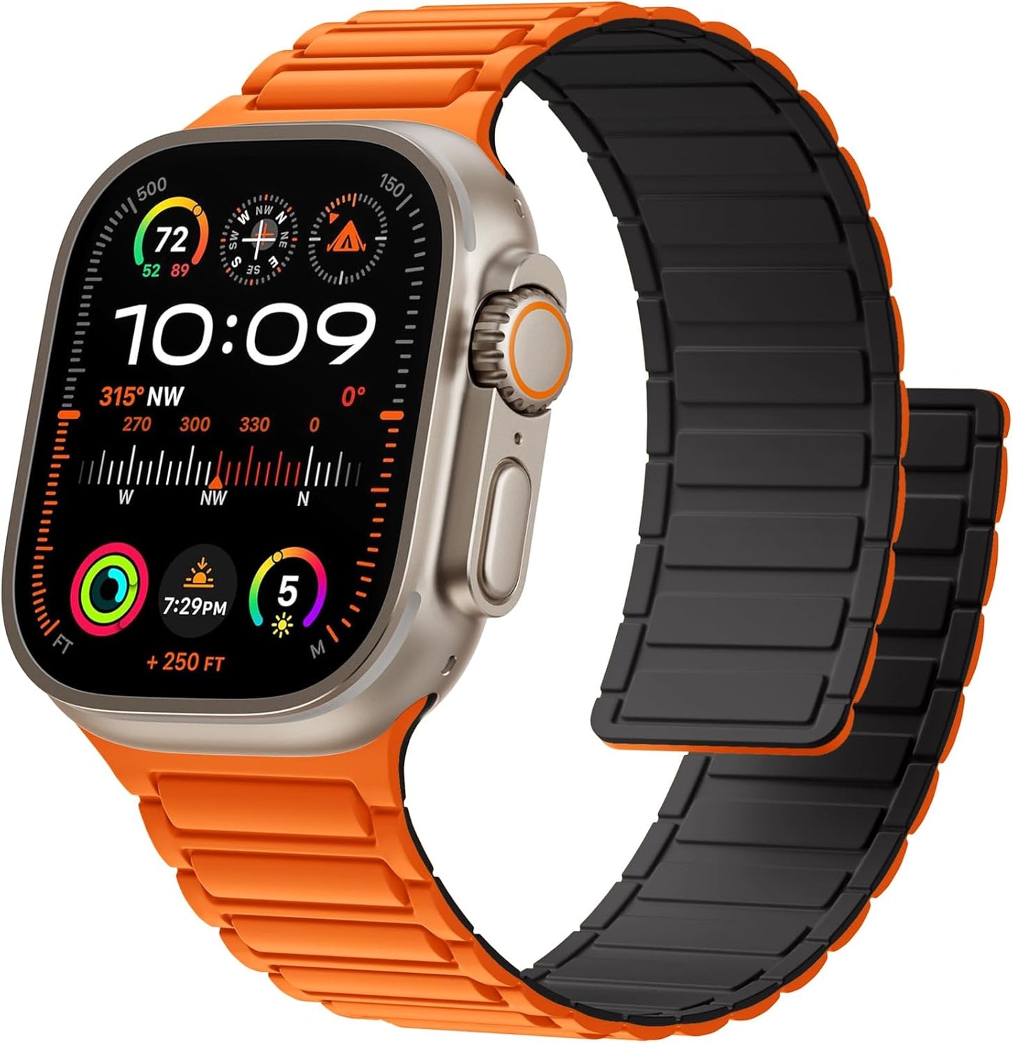 Magnetic Watch Band Compatible with Apple Watch 44Mm 45Mm 49Mm 46Mm 42Mm 41Mm 40Mm 38Mm Bands for Men Women Wrist Solo Loop, Sport Silicone Strap for Iwatch Series 10 9 8 7 6 5 4 3 SE 2Nd Ultra